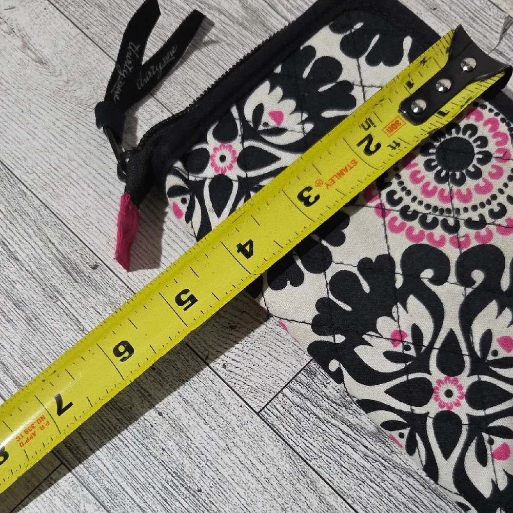 Thirty-One Black and Pink Patterned Wallet